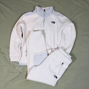 The North Face Polartec Fleece Tracksuit Set White Women M